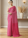 Kota Silk Pink Saree Sequence Pallu & Zig-Zag Design