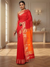 Gorgeous Maheshwari Silk Pure Handloom Saree Red