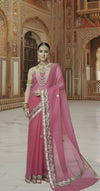 Gilded Grace Kota Cotton Gota Patti Pink Saree