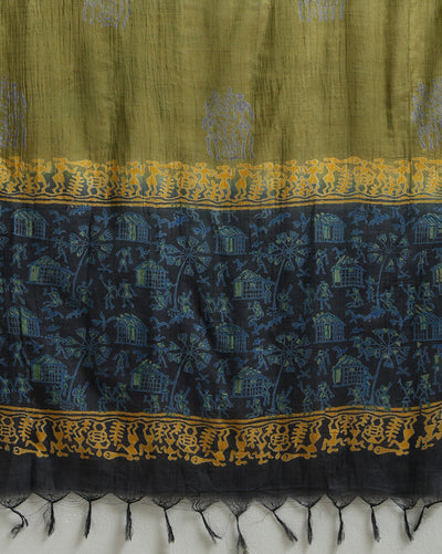 Katan Silk Vivid Blockprint Blue Suit