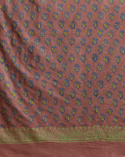 Katan Silk Blushing Blockprint Pink Suit