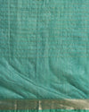 Handcrafted Kota Silk Green Plain Saree