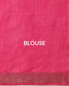 Fascinating Banarasi Silk Linen Pink Handloom Saree