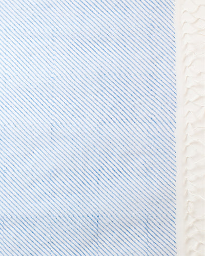 Lehariya Kota Doria Blue Suit (Top+Dupatta+Bottom)