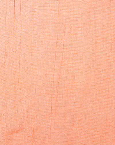 Earthy Bandhej Kota Doria Embroidery Orange Saree Handdyed