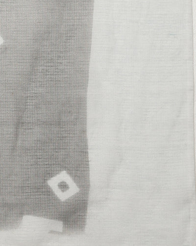 Vibrant Bandhej Kota Doria Embroidery Black Saree Handdyed