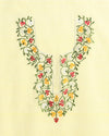 Chikankari Expressive Kota Doria Yellow Suit (Top+Dupatta)