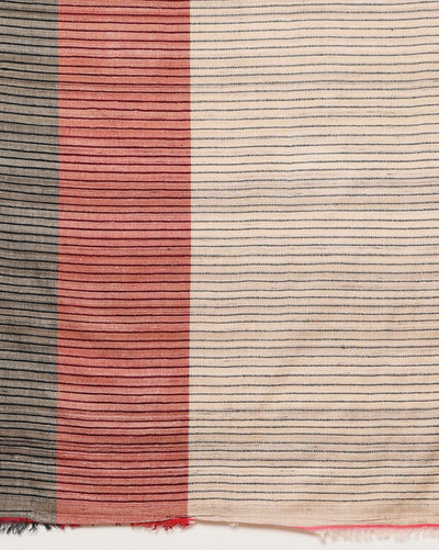 Silkmark Evocative Ghicha Tussar Silk Beige Saree