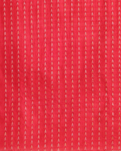 Abstract Katan Silk Tie Dyed Red & Blue Suit