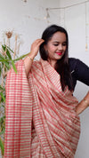 Silkmark Whimsical Ghicha Tussar Silk Red Saree