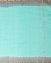 Sea Green Pure Silk Kota Doria Handdyed Saree