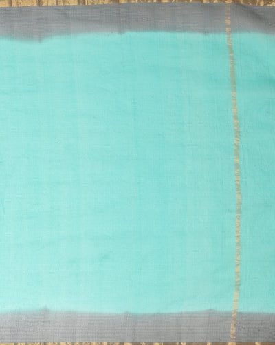 Sea Green Pure Silk Kota Doria Handdyed Saree