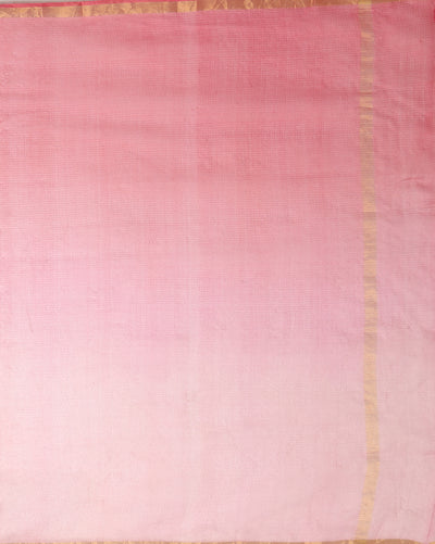 Deep Blush Pink Pure Silk Kota Doria Handdyed Saree