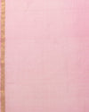 Deep Blush Pink Pure Silk Kota Doria Handdyed Saree