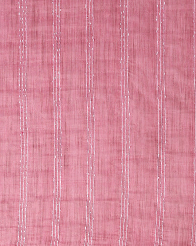 Bansbara Tussar Silk Kantha Handloom Saree Froly Pink