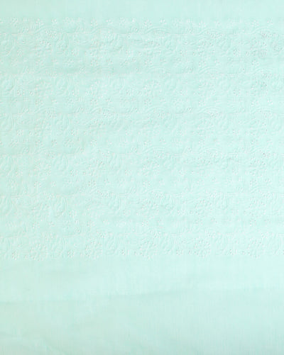 Embroidered Poised Kota Doria Suit Blue (Top+Dupatta+Bottom)