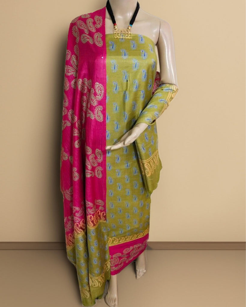 designer silk dress material MISHA SUITS 1 BANARASI SILK DESIGNER DRESS MATERIALS