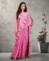 Silkmark Certified Lucid Pure Tussar Cutwork Pink Saree