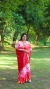 Kota Silk Saree Pink Color with Sequence Pallu and running blouse-Indiehaat
