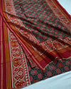 Heritage Threads Patola Chanderi Silk Saree Blue & Bright Red