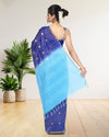 Pure Kota Silk Saree Liberty Blue Weaving Triangle