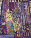 Indiehaat | Elegant Kambadiya Purple Wallhanging/Tablecloth