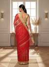 Pure Silk Kota Doria Tye-Dye Sarees Red