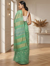 Alluring Eri Tussar Silk Embroidered Green Saree