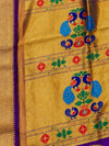 Rajdhara Handloom Paithani Silk Saree Purple