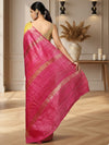 Silkmark Ghicha Tussar Harmonious Yellow & Purple Saree