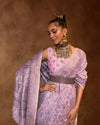 Indiehaat | Kafreen Silk Handloom Weaving Mauve Saree