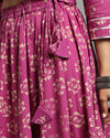 Indiehaat | Blockprinted Cotton Pink Stitched Lehanga