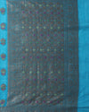 Silkmark Certified Banarasi Muga Tussar Pacific Blue Saree