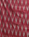Mesmerizing Ikkat Cotton Suit Red (Top+Bottom+Dupatta)