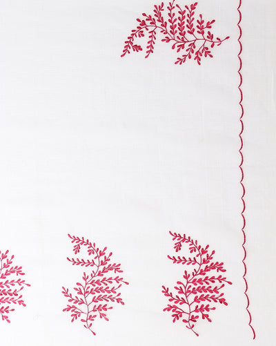 Quill Gray Pure Kota Doria Saree Embroidered