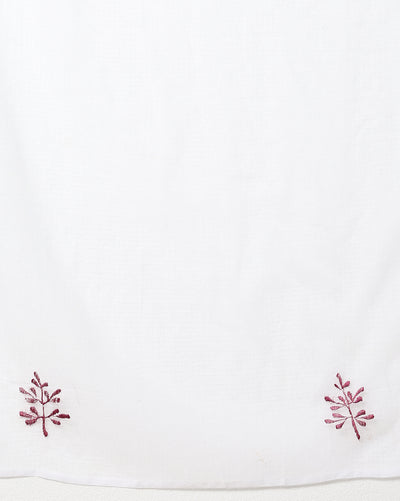 Quill Gray Pure Kota Doria Saree Embroidered