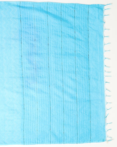 Kota Silk Saree Sequence Pallu & Zig-Zag Design