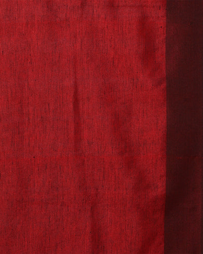 Bold Handwoven Pure Linen Gray Saree Striped Design