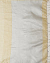 Effulgent Pure Tissue Linen Handdyed Saree Off White