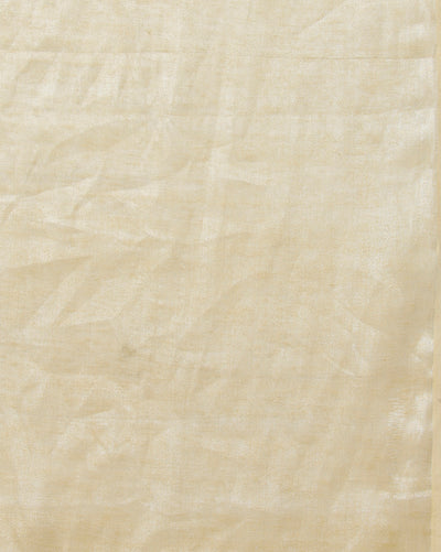 Effulgent Pure Tissue Linen Handdyed Saree Off White