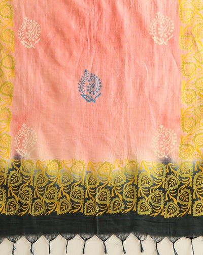 Katan Silk Precious Blockprint Pink Suit