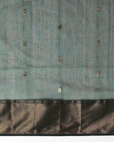 Modern Maheshwari Pure Silk Butta Body Green Saree