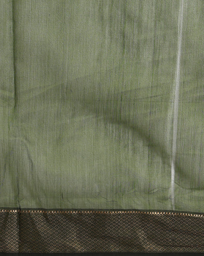 Serene Maheshwari Pure Silk Butta Body Green Saree
