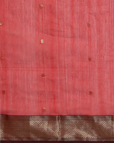 Misty Pure Maheshwari Silk Handloom Saree Red & Green