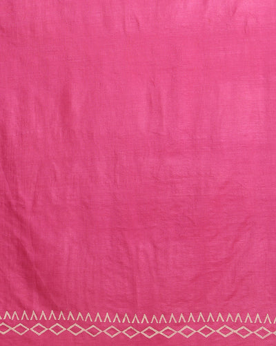 Katan Silk Fanciful Blockprint Purple Suit (T+B+D)