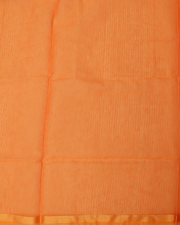 Pure Cotton Kota Doria Saree Brown Jaal Embroidery