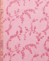Pure Cotton Kota Doria Saree Rose Pink Jaal Embroidery