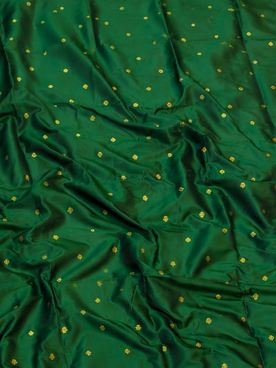 Rajdhara Handloom Paithani Silk Saree Emerald Green