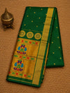 Rajdhara Handloom Paithani Silk Saree Emerald Green