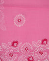 Indiehaat | Kota Doria Embroidered Pink Saree | Mesmerizing